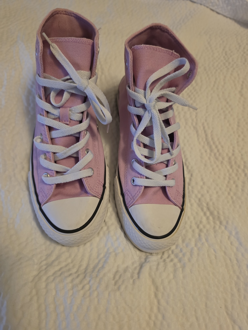 High-Top Canvas Sneakers - Pink